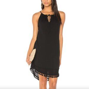 NWT Michael Stars Karla Knit Black Tassel Fringe Hem Mini Dress